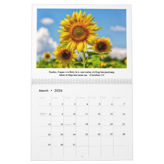 Sonnenblumen & Skizzen Kalender (Mär 2026)