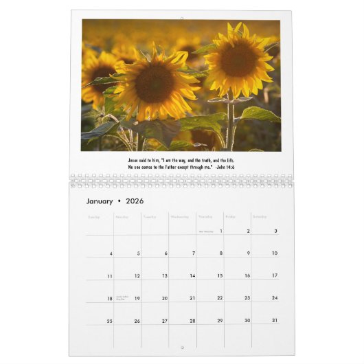 Sonnenblumen & Skizzen Kalender (Jan 2026)