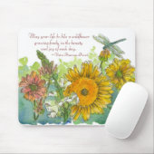 Sonnenblumen Snapdragon Blume Inspiration Gedicht Mousepad (Mit Mouse)