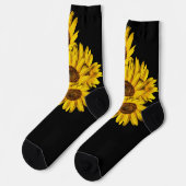 Sonnenblumen socken (Linkes Detail)