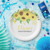Sonnenblumen Sommer Erstgeburt Pappteller (Party)