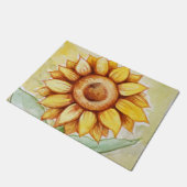 Sonnenblumen Sommer Fußmatte (Schrägansicht)