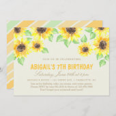 Sonnenblumen Sommer Geburtstagsparty Einladung (Vorne/Hinten)