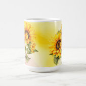 Sonnenblumen Sommer Gelb Wasserfarbe Kaffeetasse (Mittel)