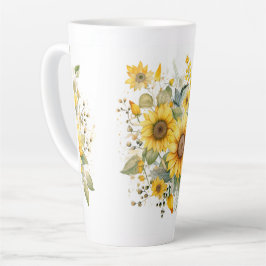 Sonnenblumen Sommer Latte Porzellan Cup Milchtasse