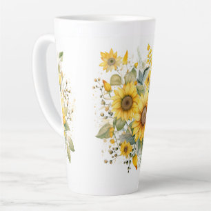 Sonnenblumen Sommer Latte Porzellan Cup Milchtasse