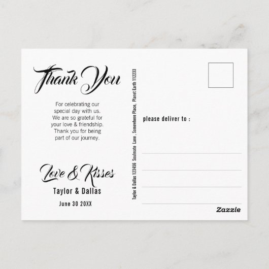 Sonnenblumen Sommer | Rustic Americana Vielen Dank Postkarte (Rückseite)