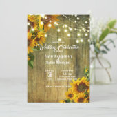 Sonnenblumen Sommer | Rustikales Amerika Einladung (Stehend Vorderseite)