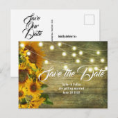 Sonnenblumen Sommer | Rustikales Amerika Save the Postkarte (Vorne/Hinten)