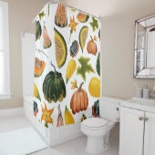 Sonnenblumen Sommer: Vintages Wasserfarbenmuster Duschvorhang (Beispiel)