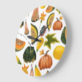 Sonnenblumen Sommer: Vintages Wasserfarbenmuster Große Wanduhr (Winkel)