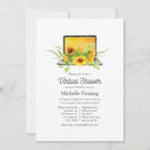 Sonnenblumen Sommer Virtual Baby Dusche Einladung (Vorderseite)