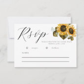 Sonnenblumen Sommerblumenhochzeit RSVP-Karte RSVP Karte (Vorderseite)