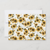 Sonnenblumen Sommerblumenhochzeit RSVP-Karte RSVP Karte (Rückseite)