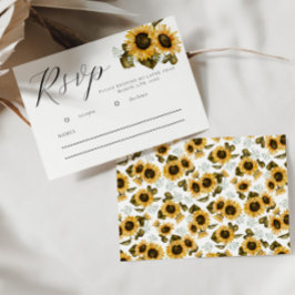 Sonnenblumen Sommerblumenhochzeit RSVP-Karte RSVP Karte