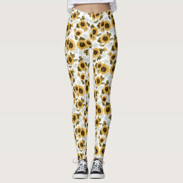 Sonnenblumen Sommerblumenmuster Leggings