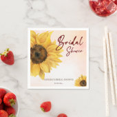 Sonnenblumen Sommerfall Brautparty Vorlage Serviette (Beispiel)