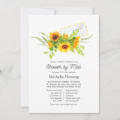 Sonnenblumen Sommerliches Brautparty per Post Einladung (Vorderseite)