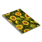 Sonnenblumen Sommernahtloses Muster Notizblock (Rechte Seite)