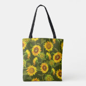 Sonnenblumen Sommernahtloses Muster Tasche (Rückseite)