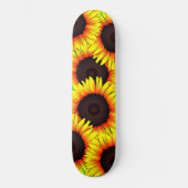 Sonnenblumen Sommerskateboard Skateboard (Vorderseite)
