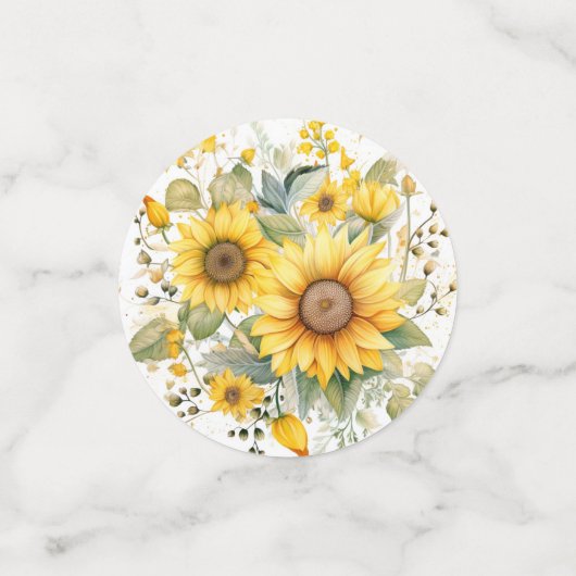 Sonnenblumen Sommertisch Confetti Set Konfetti (Klein Vorderseite)