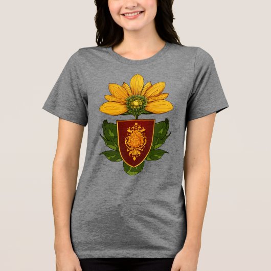 Sonnenblumen & Sonne - Symbol für Optimismus und W Tri-Blend Shirt (Vorderseite)