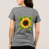 Sonnenblumen & Sonne - Symbol für Optimismus und W Tri-Blend Shirt (Rückseite)
