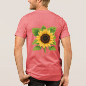 Sonnenblumen & Sonne - Symbol für Optimismus und W Tri-Blend Shirt (Rückseite)