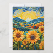 Sonnenblumen Sonnenaufgang 50. Geburtstagsparty OD Einladung (Rückseite)