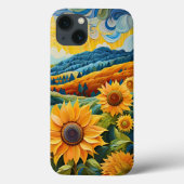 Sonnenblumen Sonnenaufgang Abstrakte Natur Illustr Case-Mate iPhone Hülle (Rückseite)