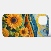 Sonnenblumen Sonnenaufgang Abstrakte Natur Illustr Case-Mate iPhone Hülle (Rückseite (Horizontal))