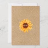 Sonnenblumen Sonnenblumen Mason Jars Rustikale Hoc Einladung (Rückseite)