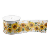Sonnenblumen Sonnengelb Satinband (Spule)