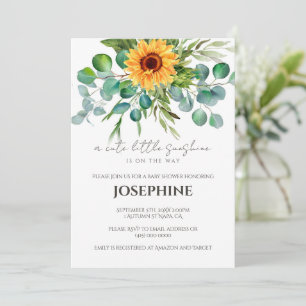 Sonnenblumen-Sonnenlicht-Herbst-Baby-Shower-Einlad Einladung