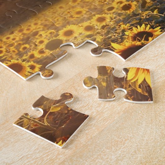 Sonnenblumen Sonnenuntergang Puzzle Geschenk (Seite)