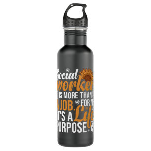 Sonnenblumen-Sozialarbeiter Edelstahlflasche