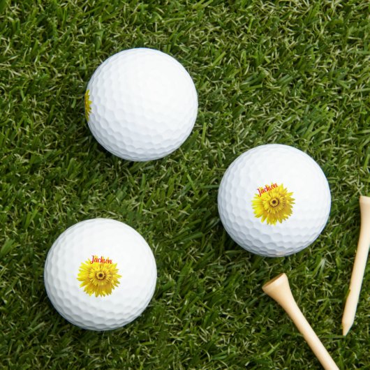 Sonnenblumen Spaß Trendy Golf Balls Golfball (Insitu Gras)