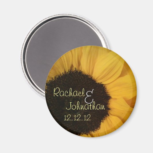 Sonnenblumen speichern das Datumsfenster Magnet (Vorderseite/Rückseite)