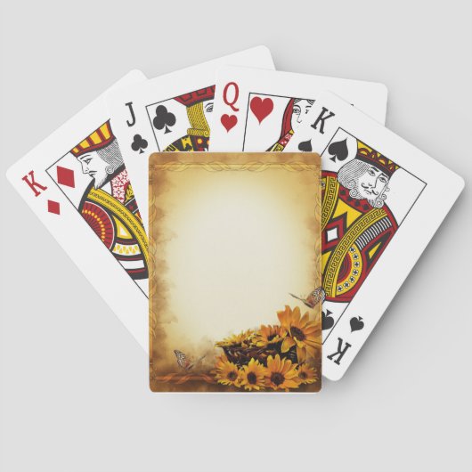 Sonnenblumen Spielkarten (Rückseite)