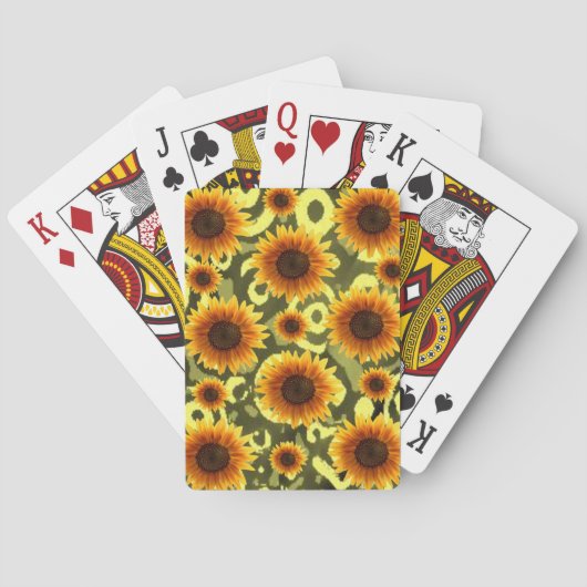 Sonnenblumen Spielkarten-Deck Spielkarten (Rückseite)