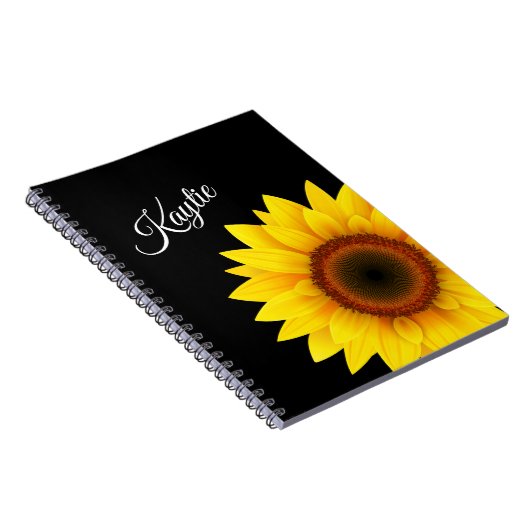 Sonnenblumen Spiral Custom Notebook Notizblock (Rechte Seite)