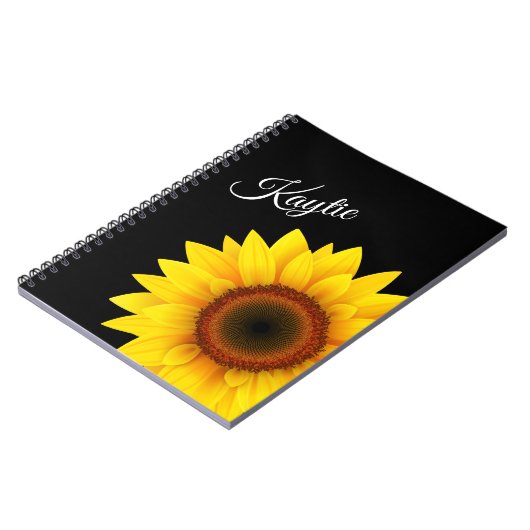 Sonnenblumen Spiral Custom Notebook Notizblock (Linke Seite)
