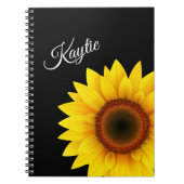 Sonnenblumen Spiral Custom Notebook Notizblock (Vorderseite)