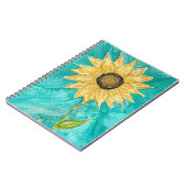 Sonnenblumen Spiral Foto Notebook Notizblock (Linke Seite)
