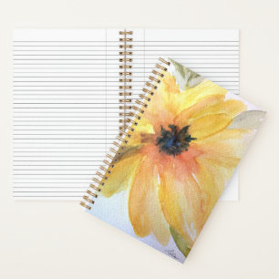 Sonnenblumen-Spiral-Notebook (5.5 x 8.5) Notizblock