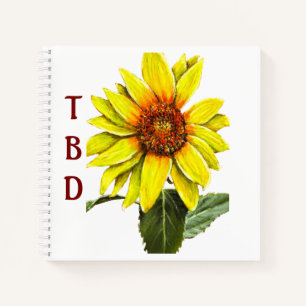 Sonnenblumen-Spiral-Notizbuch Notizblock