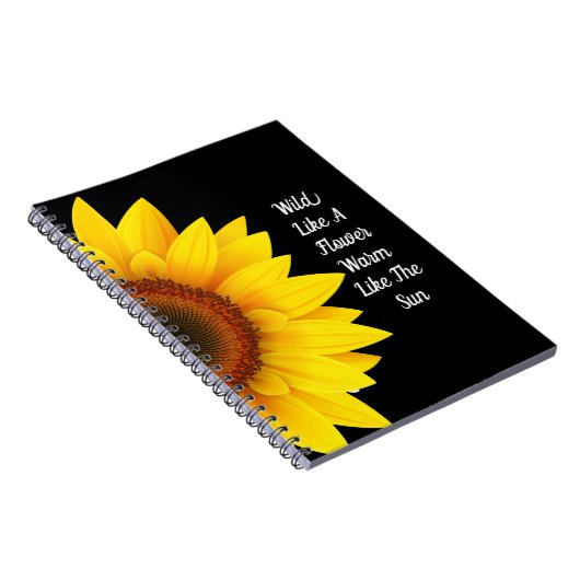 Sonnenblumen-SpiralNotebook Notizblock (Rechte Seite)
