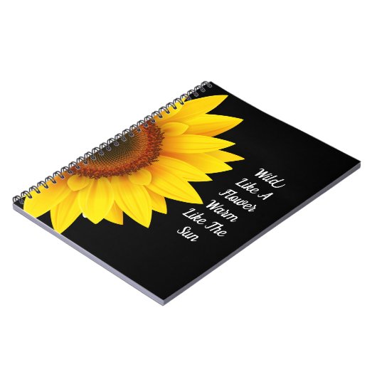 Sonnenblumen-SpiralNotebook Notizblock (Linke Seite)