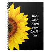 Sonnenblumen-SpiralNotebook Notizblock (Vorderseite)